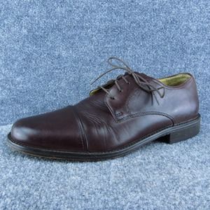 Bass & Co The Esser Men Derby Oxfords Shoes Brown Leather Lace Up Size 11 Medium